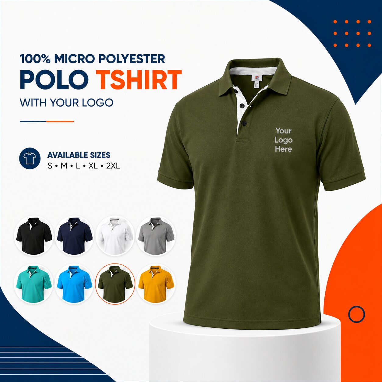 Custom dry-fit T-shirt with logo for events and teams