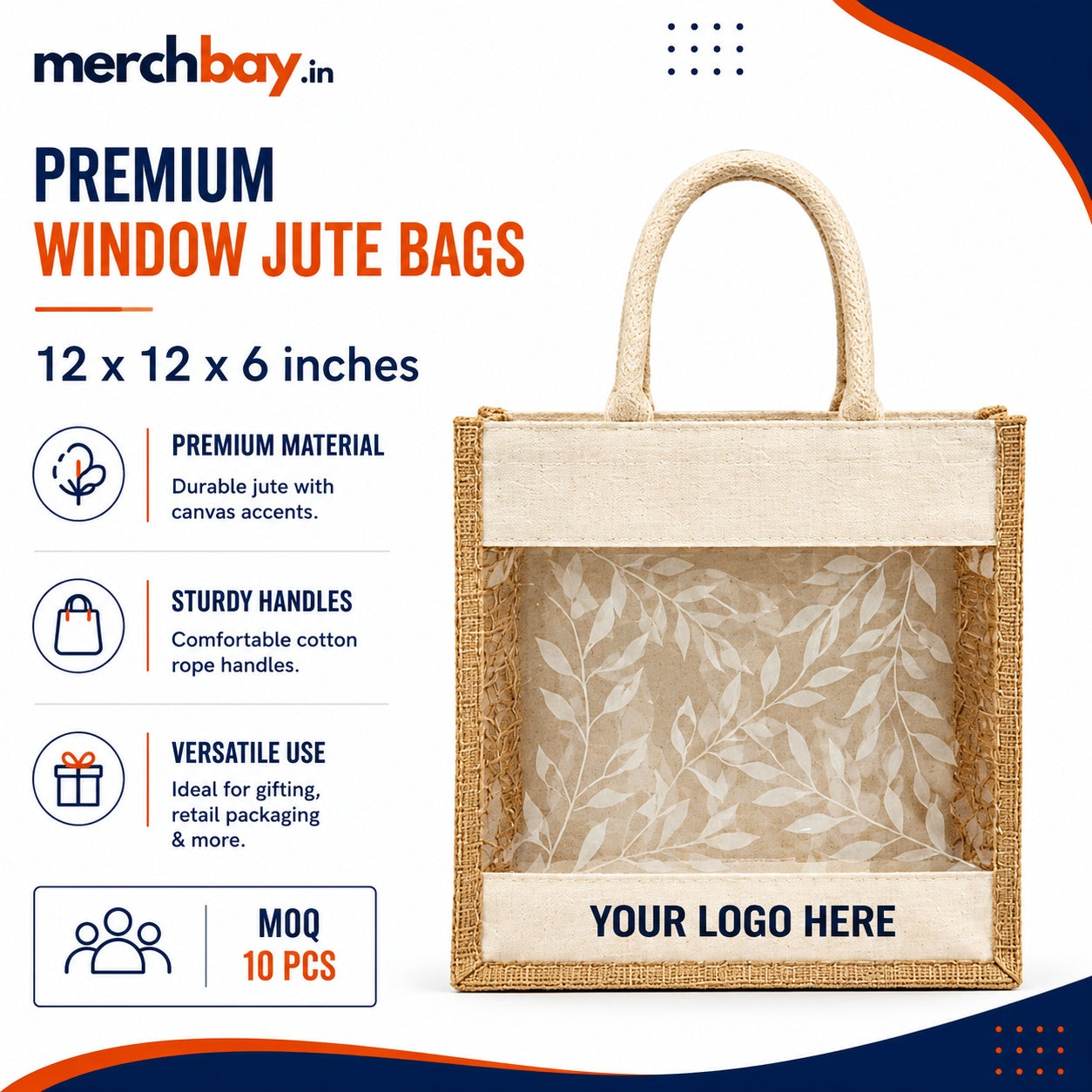 Custom Jute Bags With Logo
