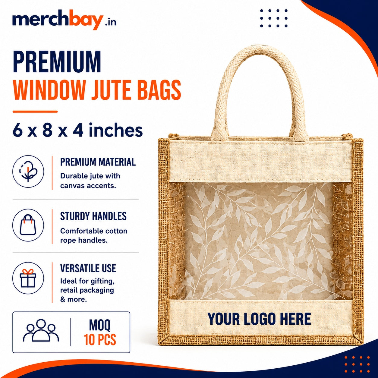 Custom Jute Bags With Logo