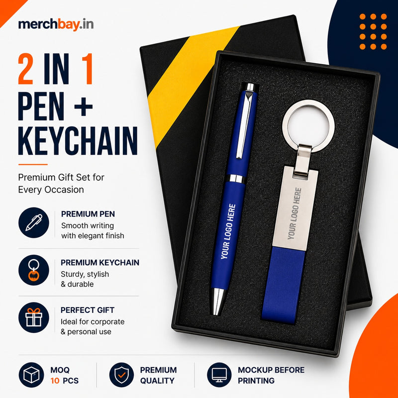 2 in 1 Pen & Keychain Combo Sets