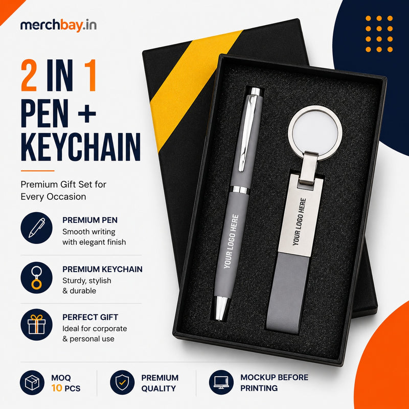 2 in 1 Pen & Keychain Combo Sets